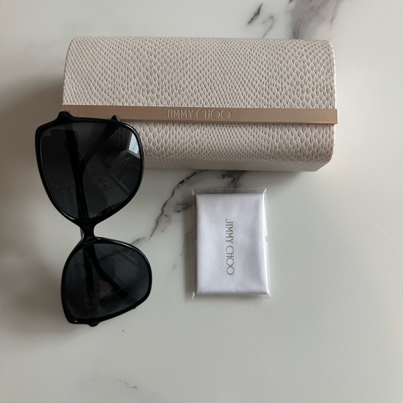 Jimmy Choo Elegant Black Sunglasses with pouch main image 5
